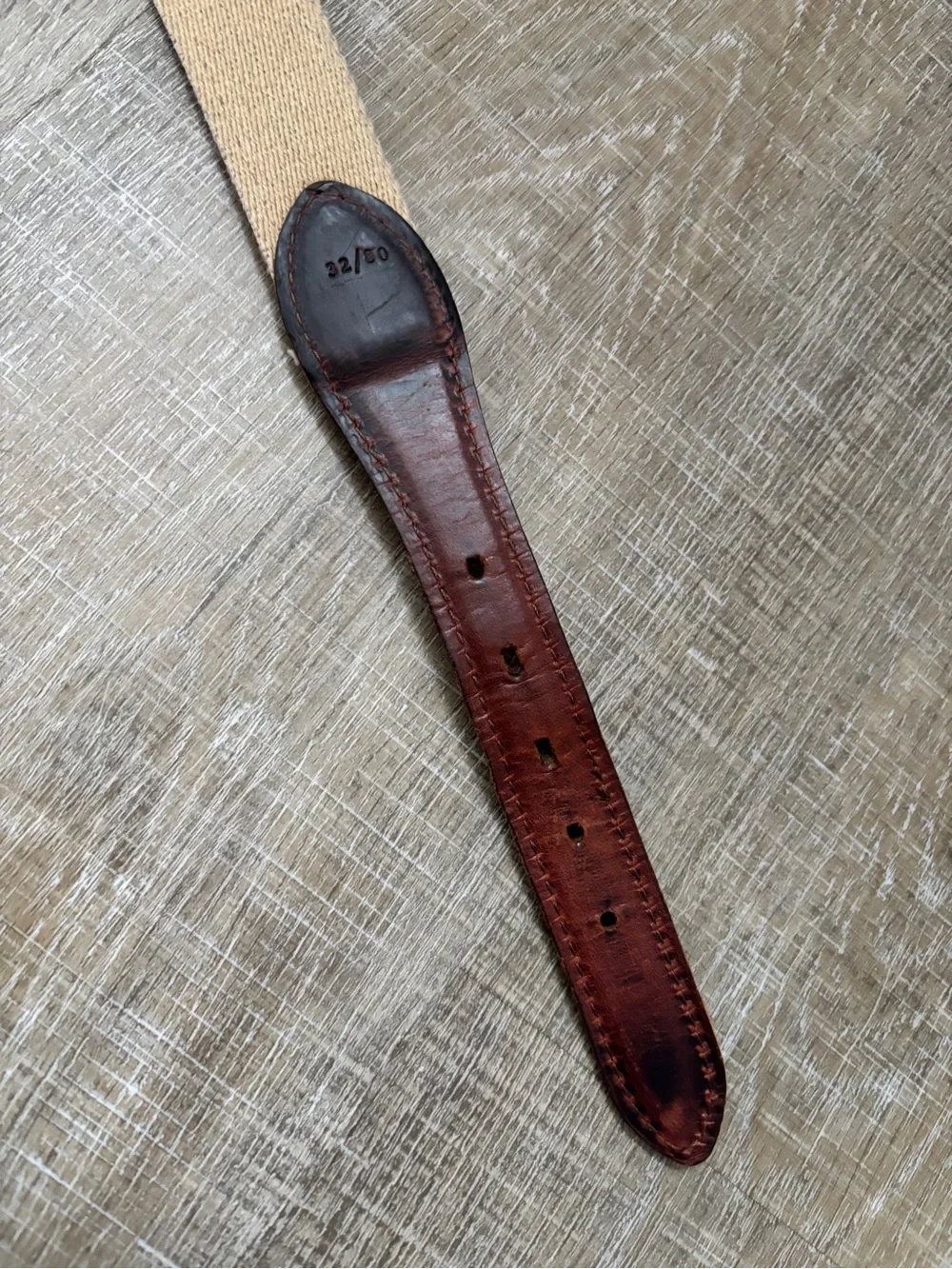 Vintage YRI Golf Belt Mens 32 The Landings Club Georgia Canvas Leather Preppy
